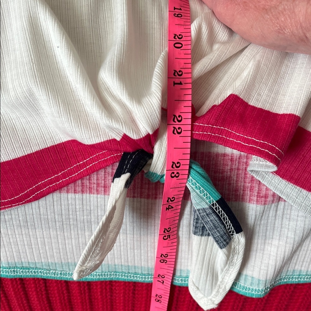Colorful Striped Knot-Front Tee by Hailey & Co. - Picture 6 of 7